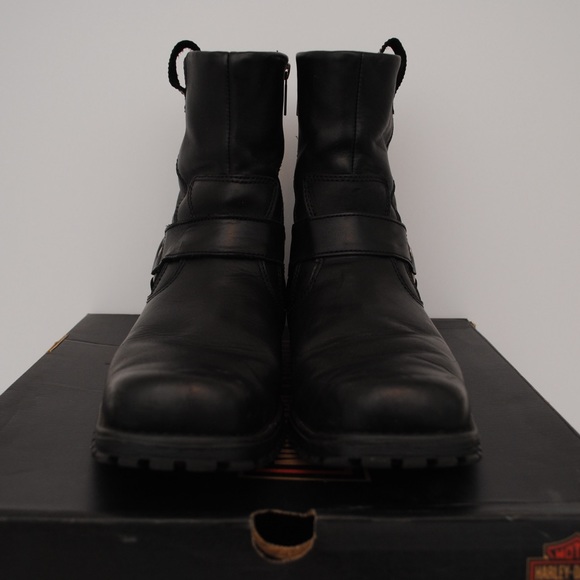 Harley Davidson Charleston Leather Boots D94232 Black Men's US 11.5 - Picture 8 of 16